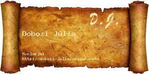 Dobozi Júlia névjegykártya