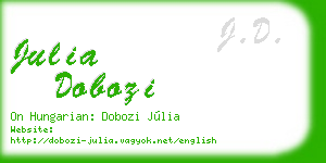 julia dobozi business card