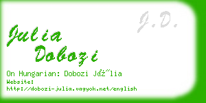 julia dobozi business card